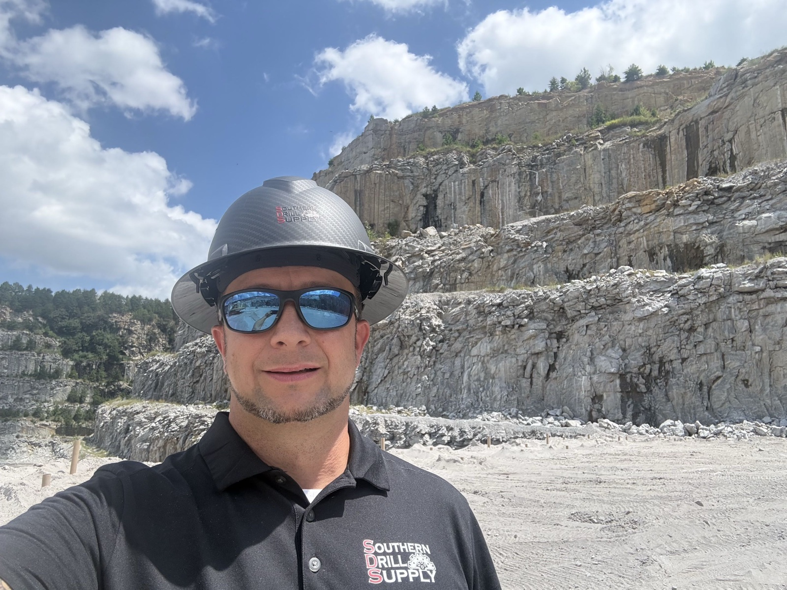 Southern Drill Supply representative visiting a quarry